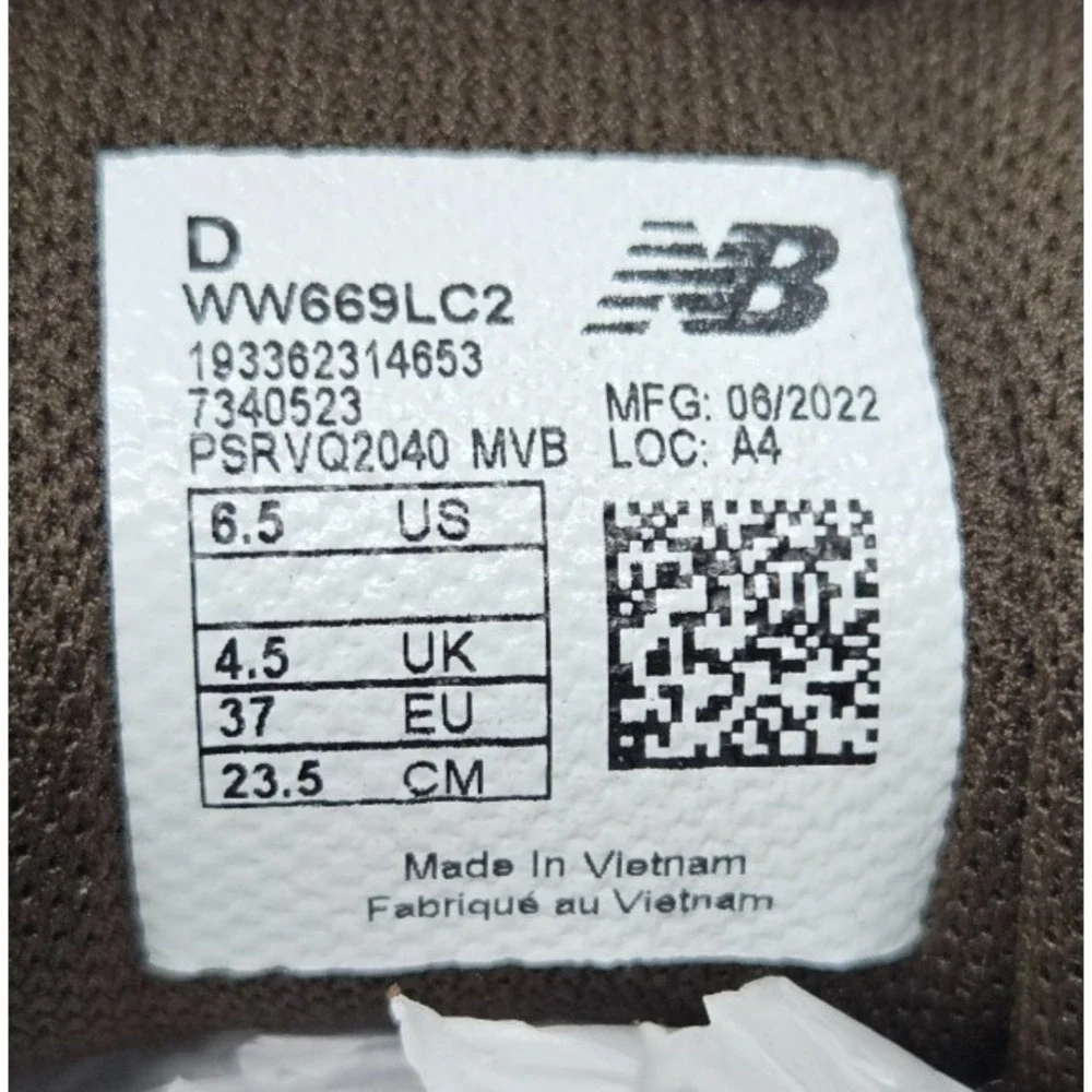 New Balance Women's 669 V2 Shoes WW669LC2 Brown Sz 6.5‎ Wide MISSING INSOLE